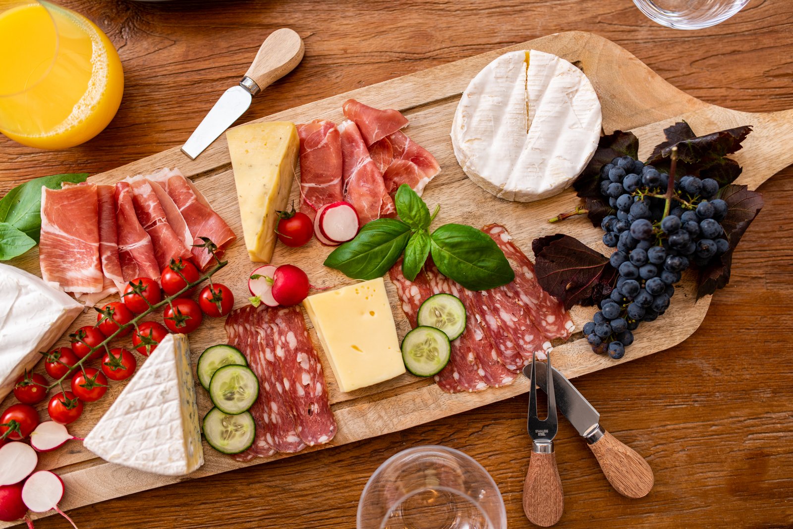 Cheeseboard at Villa Sentio Gastronomy